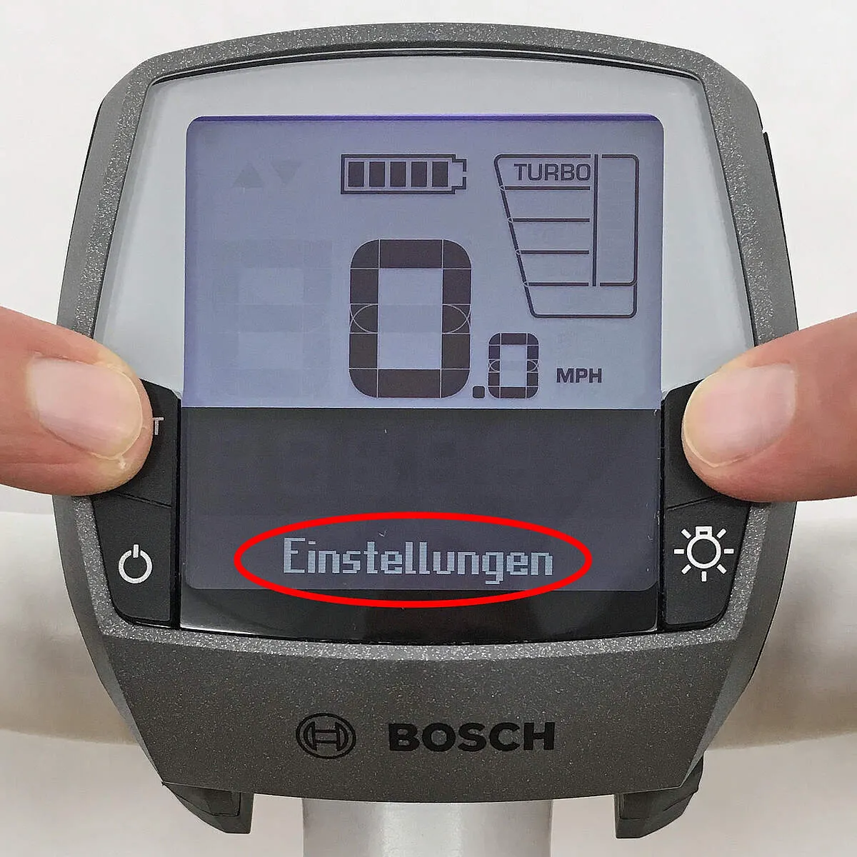 Intuvia: im Display erscheint Einstellungen