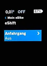 Kiox: eShift mit Anfahrgang Aus