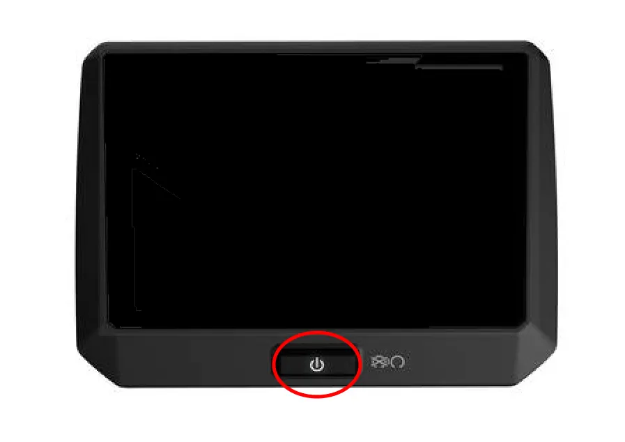 A Panasonic FIT kijelző bekapcsológombja